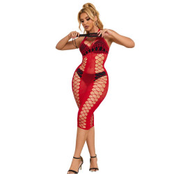 Subblime - 952327 Robe Longue Réseille Rouge Taille Unique
